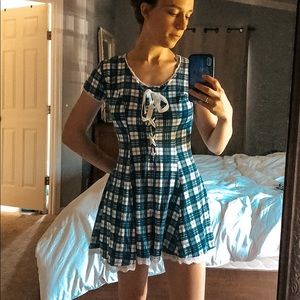 Adorable vintage plaid romper